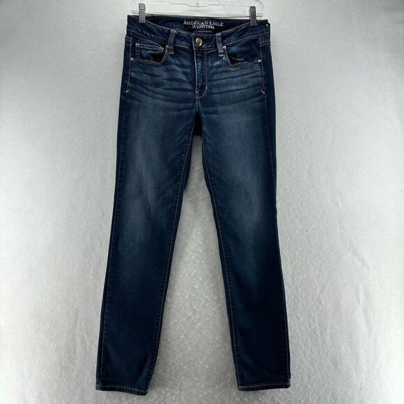 American Eagle Outfitters Denim - American Eagle Outfitters Jeans Womens 8 Super Stretch Skinny Medium Washed Blue